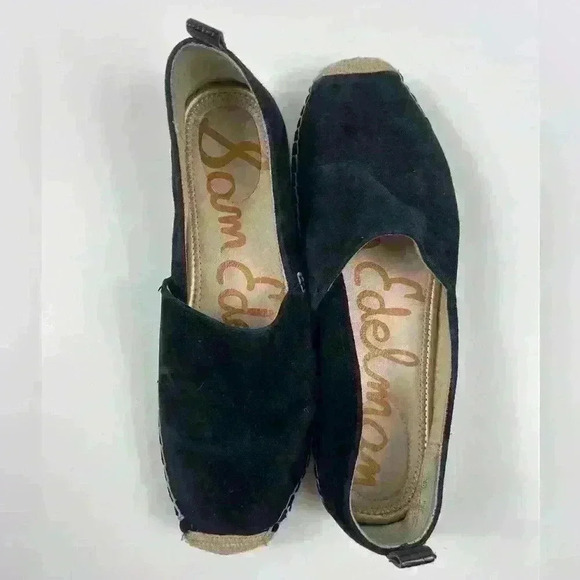 Sam Edelman Womens Carrin Platform Espadrille Slip-On Black Suede 8 Sandal Shoe - Picture 15 of 15